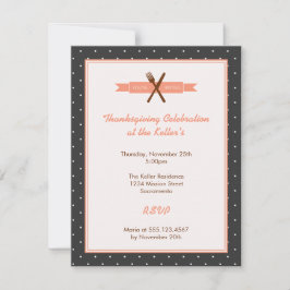 Invitación Polka rosa retro encuadran a la anfitriona fiesta