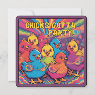 Invitación Pollitas Fiesteras
