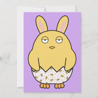 Invitación Pollito de conejo aburrido