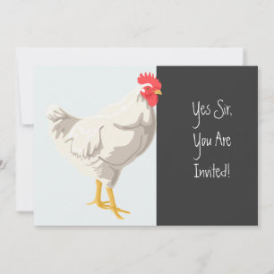 Invitación Pollo blanco