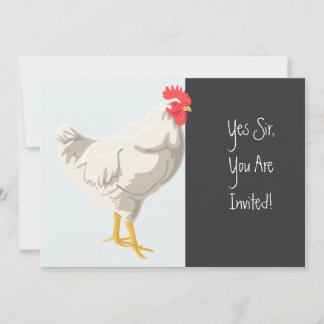 Invitación Pollo blanco