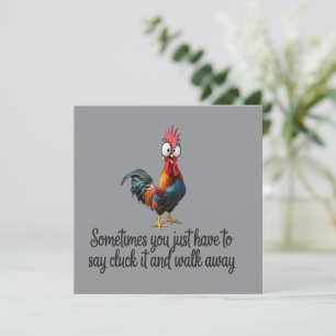 Invitación Pollo Divertido A Veces Solo Tienes Que Decir Cluc