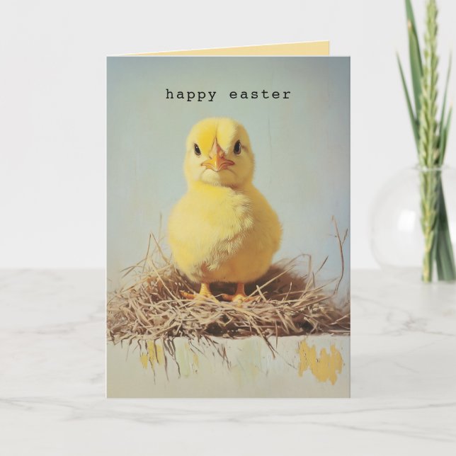 Invitación Pollo gruñón en nido (Anverso)