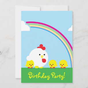 Invitación Pollo y pollos