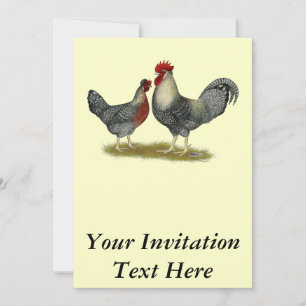 Invitación Pollos de la barra de la garganta