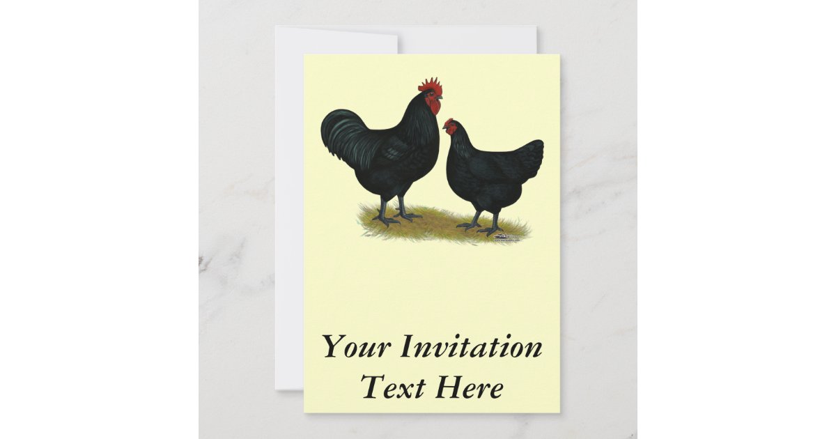 Invitación Pollos gigantes de Jersey Zazzle.es