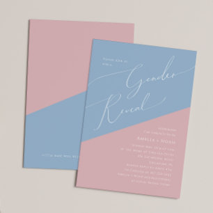 Invitación Polvo Caprichoso Azul/Rosa Revelación del Sexo del