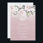 Invitación Polvorientas Rosas rosadas Rubor Mujeres 60 cumple<br><div class="desc">Polvorienta Rosa rosada Rubor Womans 60th Birthday Party Matching colección en Nest y tienda.</div>