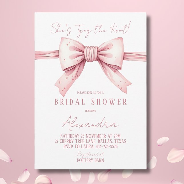 Invitación Polvoriento arcoso rosado tira y amarra la ducha n (Subido por el creador)