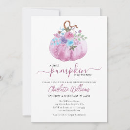 Invitación Polvoriento Rosa Rubor Mauve Little Pumpkin Baby S