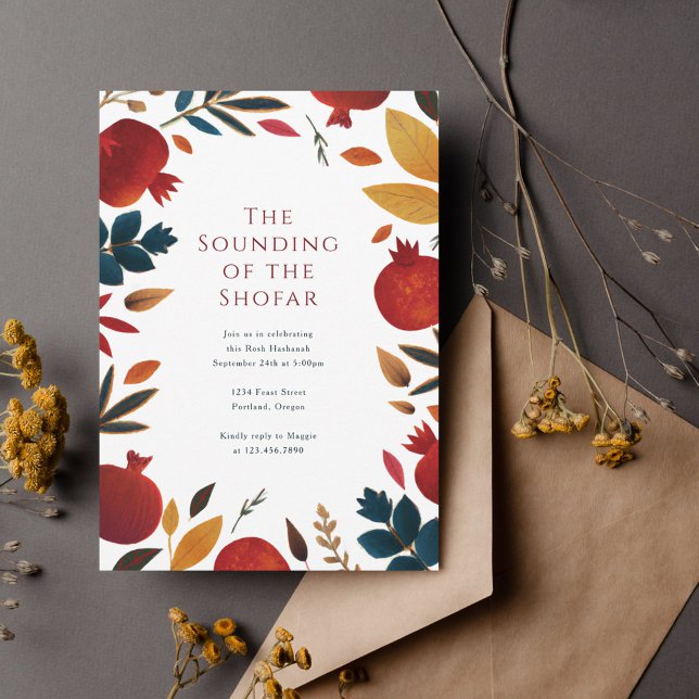 Invitación Pomegranates Rosh Hashanah (Subido por el creador)