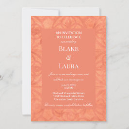 Invitación Pomelo Rosa Flores de Primavera Batik Personalizad