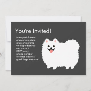 Invitación Pomerania Blanca Esponjosa