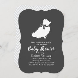 Invitación Pomerania Perro Bebé Ducha Género Neutral
