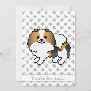 Invitación Pomerania Tricolor Sabueso Cumpleaños Fiesta Perro