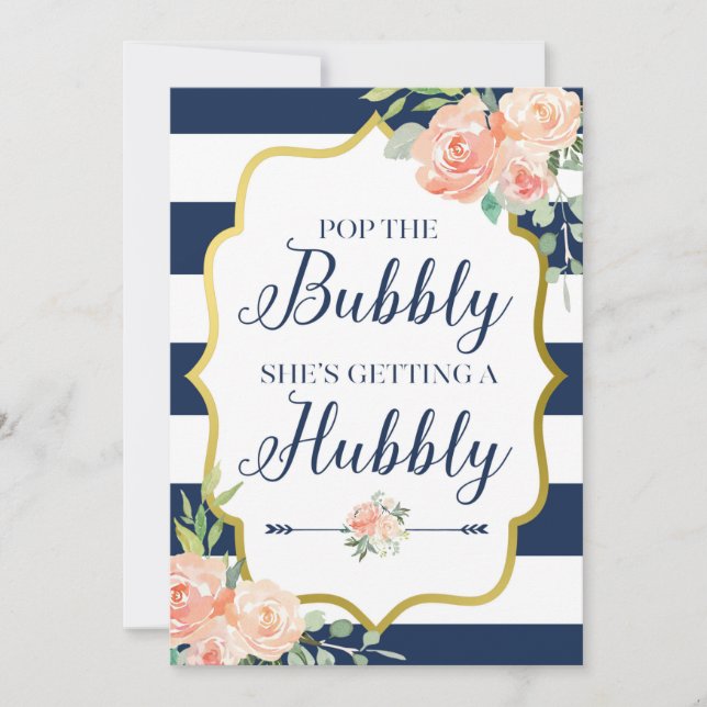 Invitación Pon la burbuja que está teniendo un Rótulo de abis (Anverso)