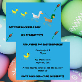 Invitación Pon tus patos en fila para el brunch