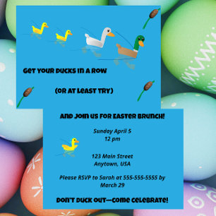 Invitación Pon tus patos en fila para el brunch