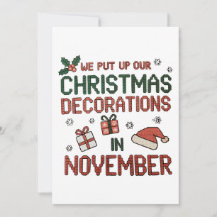 Invitación Ponemos Decoraciones De Navidad En Noviembre Xmas