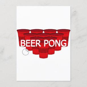 Invitación pong de cerveza de universidad