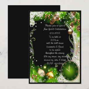 Invitación Ponga verde al fiesta del Año Nuevo de las huelgas