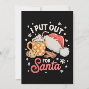 Invitación Pongo galletas para Santa Cacao Caliente Navidad