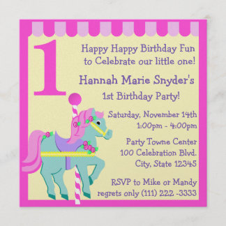 Invitación Pony/ cumpleaños pintado