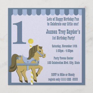Invitación Pony/ cumpleaños pintado