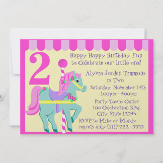 Invitación Pony/ cumpleaños pintado