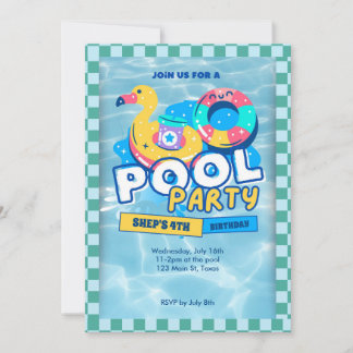 Invitación pool party invitation