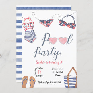 Invitación Pool Party Invitation, Pool Party Invite