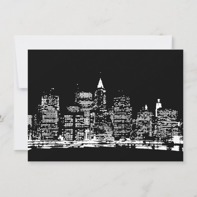 Invitación Pop Art de la ciudad de Nueva York (Anverso)