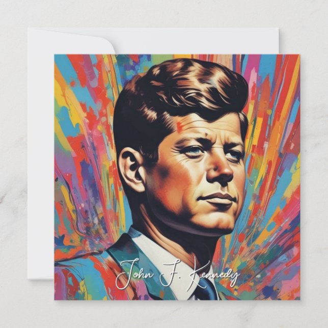 Invitación Pop Art Jack JFK John F. Kennedy (Anverso)