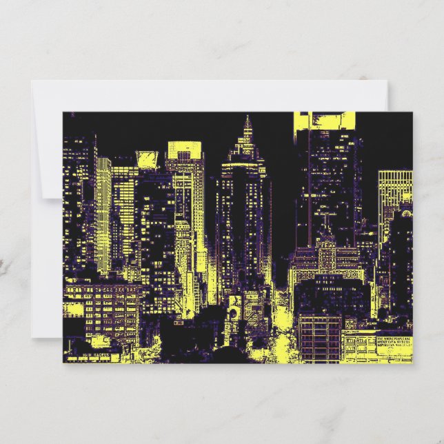 Invitación Pop Art Nueva York (Anverso)