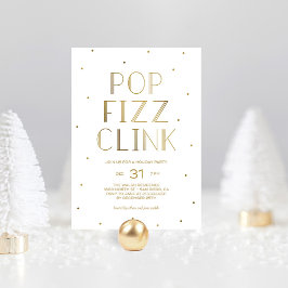 Invitación Pop Fizz Clink Fiesta de Año Nuevo Fiesta de Noche