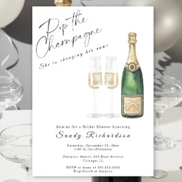Invitación Pop la ducha de novias de Champagne