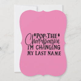 Invitación Pop Personalizado Brindo Por Mi Nuevo Apellido