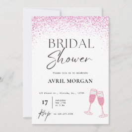 Invitación Pop the Bubbly: Celebración de una ducha de novia