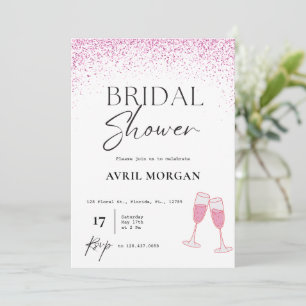 Invitación Pop the Bubbly: Celebración de una ducha de novia