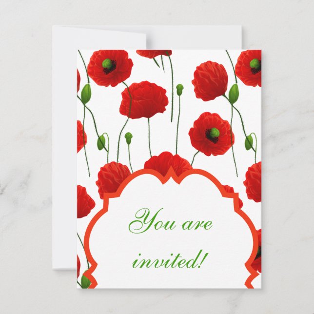 Invitación Poppies (Anverso)