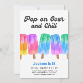 Invitación Popsicle Colorido Cumpleaños de Verano 5