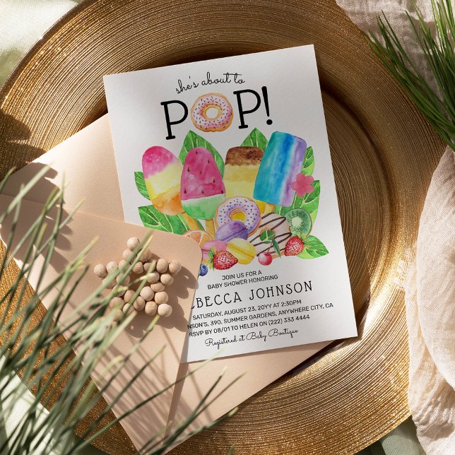 Invitación Popsicle de verano y dulces para Baby Shower (Subido por el creador)