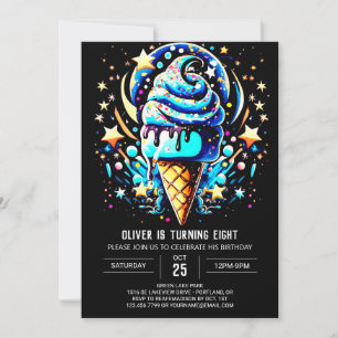 Invitación Popsicle Digital Sweet Boy Crema de Hielo Cumpleañ