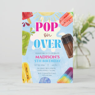 Invitación Popsicle Paleta Ven Sobre Helado 1ro 3ro 4to 5to 6