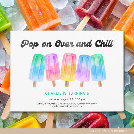 Invitación Popsicle Pop Sobre Cualquier Cumpleaños De Niños D