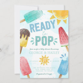 Invitación Popsicle Ready to Pop Baby Shower Invitation