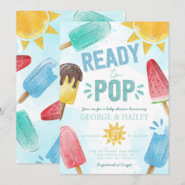 Invitación Popsicle Ready to Pop Baby Shower Invitation
