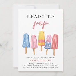 Invitación Popsicle Ready to Pop Baby Shower Invitation