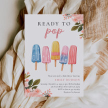 Popsicle Ready to Pop Baby Shower Invitation
