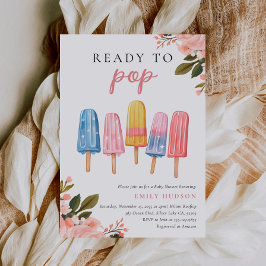 Invitación Popsicle Ready to Pop Baby Shower Invitation